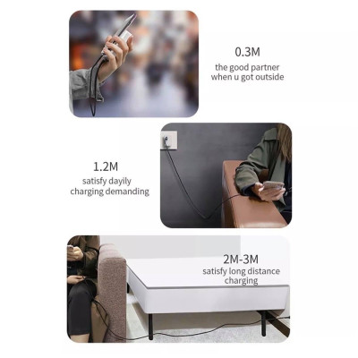 Cáp Dữ Liệu WiWu Platinum Cable PT01 Dành Cho Iphone, Ipad Hỗ Trợ Chức Năng Sạc Và Truyền Dữ Liệu - Hàng Chính Hãng 