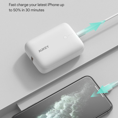 Pin sạc dự phòng Aukey PB-N83S 20W PD 10.000mAh, hàng chính hãng