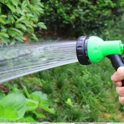 Vòi xịt rửa xe,Vòi phun nước tưới cây tăng áp thông minh 8 chế độ 815498 (cút đồng,nối đồng - dây vàng)