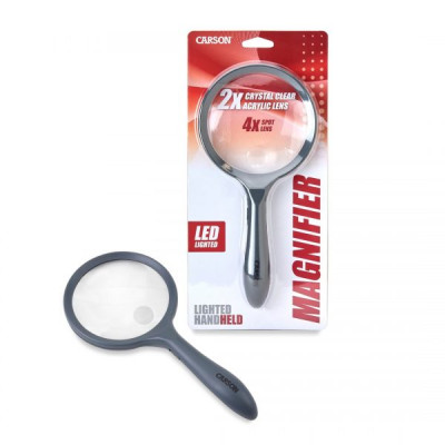  Kính lúp cầm tay có đèn Carson HM-44 2x(4x) - Hàng chính hãng