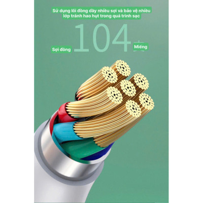 Dây sạc nhanh LI-TOP LX11 chân IOS (Túi) công suất 66W, Kim Ánh cho dùng thử 30 ngày, bảo hành hàng chính hãng 12 tháng