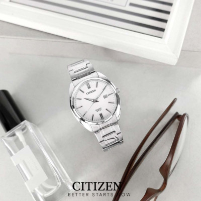 Đồng Hồ Nam Citizen Dây Thép Không Gỉ BI5100-58A - Mặt Trắng