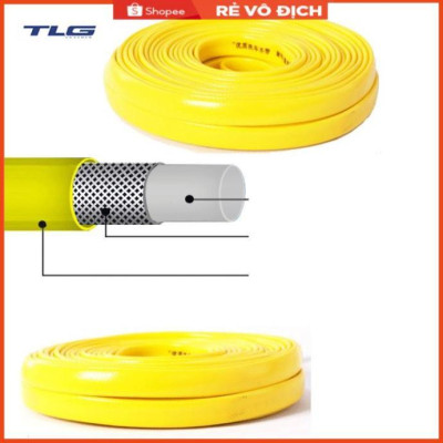 Bộ dây vòi xịt nước rửa xe, tưới cây tăng áp 3 lần,loại 3-5M (nối đồng nhựa đen) 206317