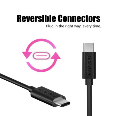 Cáp sạc Choetech CC000 nhanh Type C to Type C 3A (hàng chính hãng)
