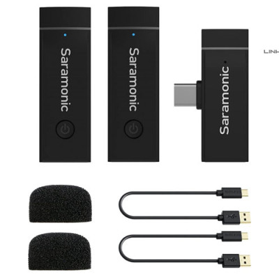 Micro thu âm Saramonic Blink Go-U2 Kit - Thiết bị ghi âm kết nối đa hướng hỗ trợ cổng cắm USB-C tương thích điện thoại, máy tính - Hàng nhập khẩu