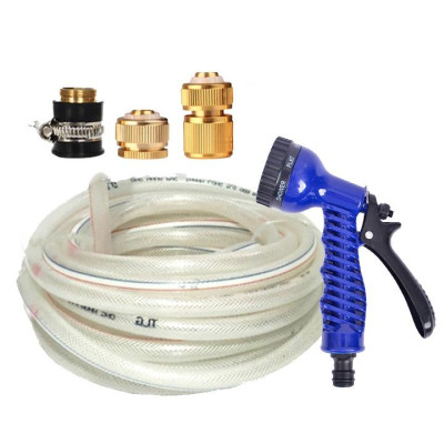 Tưới cây rửa xe Bộ dây và vòi xịt tăng áp lực nước 300% loại 30m cút đồng,nối đồng 206843
