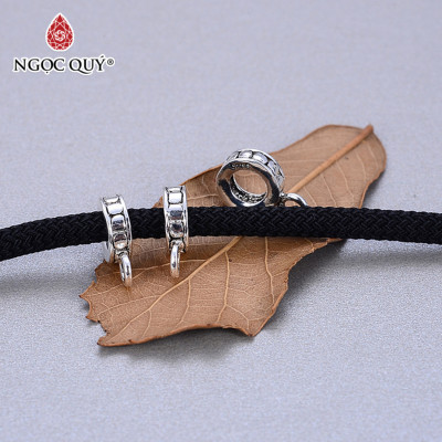 Charm bạc gắn charm treo họa tiết chấm bi - Ngọc Quý Gemstones