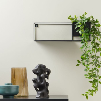 Kệ trang trí | JYSK Vilmer | kim loại | đen | R13xD40xC13cm