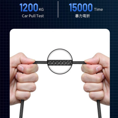 Cáp Wiwu F15 Cyclone PD 100W fast charge Cable Tương thích với Máy tính xách tay/ Ipad/ Điện thoại/ Bảng điều khiển trò chơi , sạc siêu nhanh USB C sang USB C - Hàng chính hãng