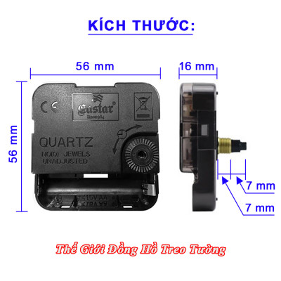Đồng Hồ Treo Tường KIM TRÔI DẠ QUANG EASTAR – Số Nổi 3D – Viền Vàng Champagne – Tặng Pin Maxell