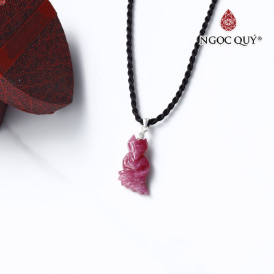 Mặt dây chuyền hồ ly 9 đuôi đá ruby 22mm mệnh hỏa, thổ - Ngọc Quý Gemstones