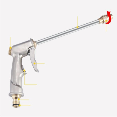Bộ dây vòi xịt nước rửa xe, tưới cây . tăng áp 3 lần, loại 7m, 10m 206701-2 đầu đồng,cút đồng+ tặng khăn phượt