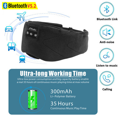 Mặt Nạ Che Mắt Ngủ Có Tai nghe Bluetooth 5.2 Nghe Nhạc Thư Giãn, Tập Luyện Yoga, Tránh ánh sáng và âm thanh, tích hợp tiếng ồn trắng - Hàng Chính Hãng