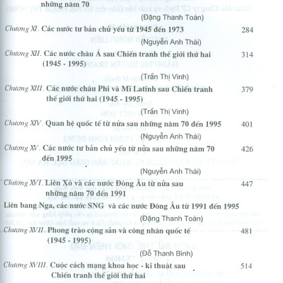 Lịch Sử Thế Giới Hiện Đại