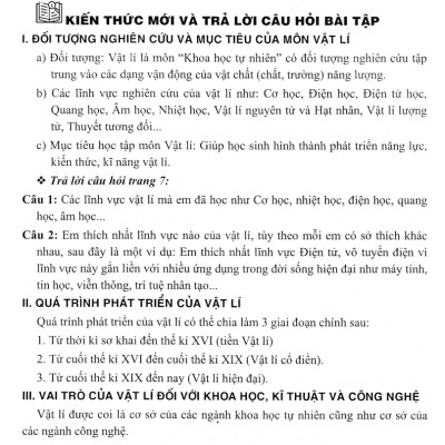 Sách tham khảo- Hướng Dẫn Trả Lời Câu Hỏi & Bài Tập Vật Lí 10 (Bám Sát SGK Kết Nối Tri Thức Với Cuộc Sống)_HA