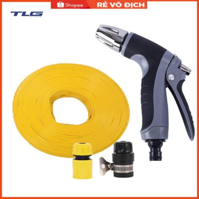 Bộ dây và vòi xịt tăng áp rửa xe tưới cây 206817(cút nhựa nối đen 712-2)