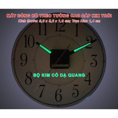 Máy Đồng Hồ KIM TRÔI CAO CẤP EASTAR – Kim Màu ĐEN Có DẠ QUANG - Bảo Hành 1 Năm – Tặng Pin Maxell