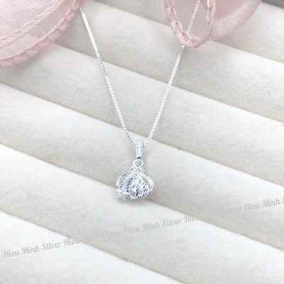  Dây Chuyền Bạc 925 Vỏ Sò Ngôi Sao Đính Đá Nhân Tạo Cao Cấp Bạc Hiểu Minh DMD533