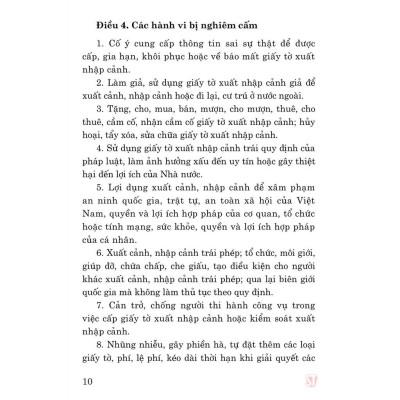 Sách - Luật Xuất Cảnh, Nhập Cảnh Của Công Dân Việt Nam (Hiện Hành) (Sửa Đổi, Bổ Sung Năm 2023) - NXB Chính Trị Quốc Gia