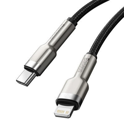 Cáp sạc nhanh và truyền data Baseus Cafule Metal 20W Type C to 12/13 (Hàng chính hãng)