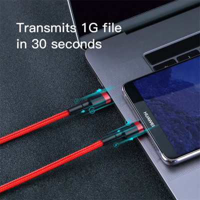 Cáp sạc nhanh Baseus Cafule Quick Charge Cable Type-C to Type-C PD 60W CATKLKF-G91- hàng chính hãng