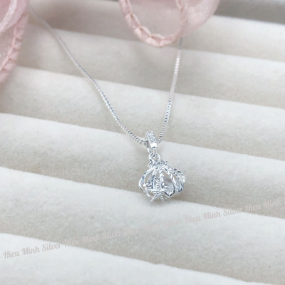  Dây Chuyền Bạc 925 Vỏ Sò Ngôi Sao Đính Đá Nhân Tạo Cao Cấp Bạc Hiểu Minh DMD533