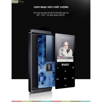 Máy nghe nhạc loa ngoài Ruizu D02 4GB (Không Bluetooth) - Hàng Chính Hãng