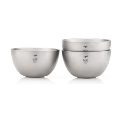 Tô chén ăn cách nhiệt 2 lớp Titanium Keith Ti5355 - 850ml