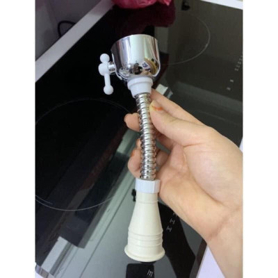 Đầu vòi rửa bát tăng áp chống bắn nước, có 2 chế độ nước xoay 360 độ
