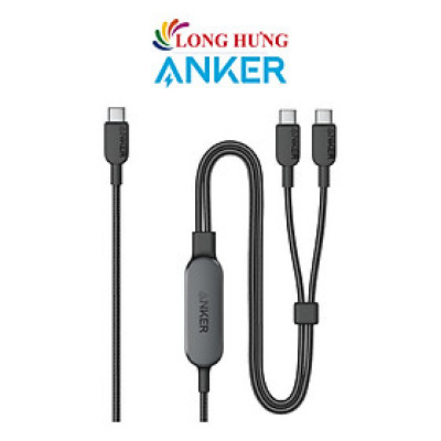 Cáp USB Type-C to Type-C Anker 2 in 1 USB-C 1.2m 140W A8895 - Hàng chính hãng