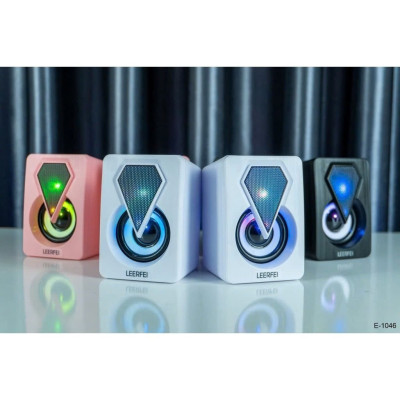 Loa vi tính để bàn SUPER BASS cực đã, có LED, dòng loa cao cấp cho laptop, pc, điện thoại MÀU ĐEN - Hàng Nhập Khẩu