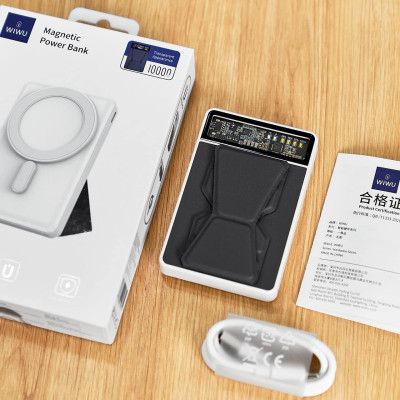  Pin/ Sạc Dự Phòng Không Dây Hít Từ Tính  WIWU JC-20 10.000mAh - Hàng Chính Hãng