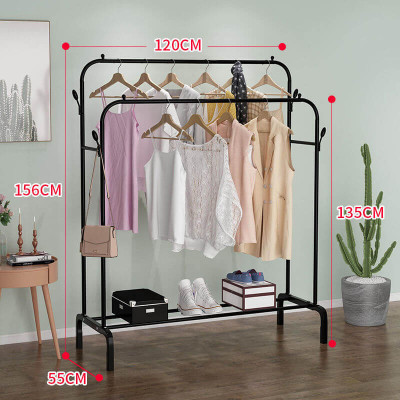 Giá Treo Quần Áo Đôi 2 Thanh Giá Phơi Đồ Để Đồ Tiện Lợi Bằng Thép Carbon Sơn Tĩnh Điện VANDO
