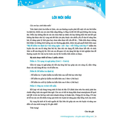 Sách - Global Success - Bộ Đề Kiểm Tra Định Kỳ 4 Kỹ Năng Tiếng Anh Lớp 6 - Có Đáp Án - Tập 1 - Minh Thắng