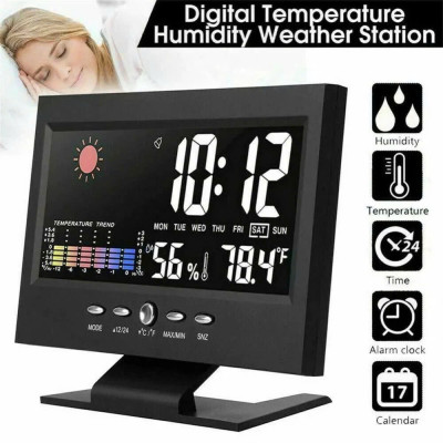 Đồng Hồ LED Để Bàn Báo Thức Cảm Biến Âm Thanh, Màn Hình LCD Có Báo Nhiệt Độ, ĐÈN TRANG TRÍ , ĐỒNG HỒ TREO TƯỜNG