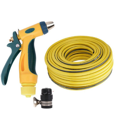 Bộ dây vòi xịt nước rửa xe,tưới cây tăng áp 3 lần 20m (nối nhựa đen 713-2)