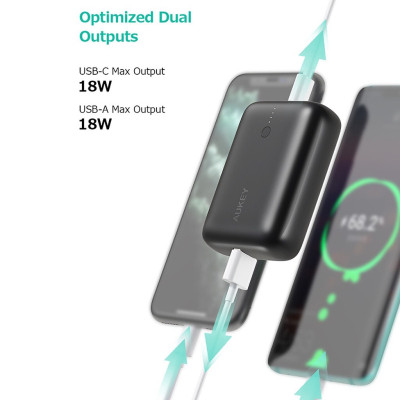 Pin sạc dự phòng Aukey PB-N83S 20W PD 10.000mAh- Hàng chính hãng 