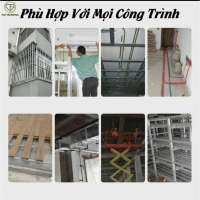 Máy Bắn Đinh Hạt Nổ Xuyên Bê Tông – Tặng 100 Đinh & Hộp Phụ Kiện, Vỏ Thép Trắng Siêu Bền