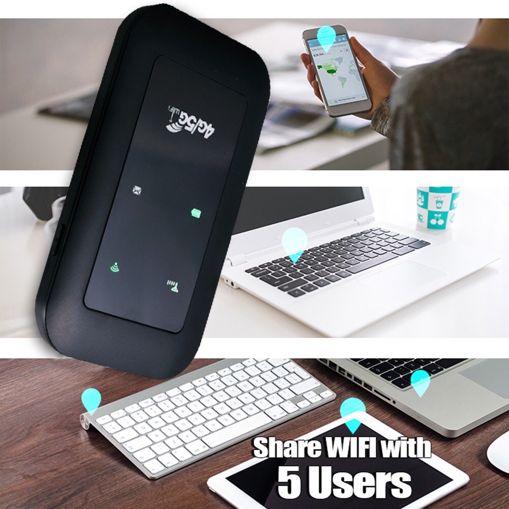 Bộ Phát WiFi 4G/5G LTE - Bộ Phát Wifi Di Động 4G/5G LTE - Tốc Độ 150Mb Hỗ Trợ Tất Cả Nhà Mạng - Hàng Chính Hãng