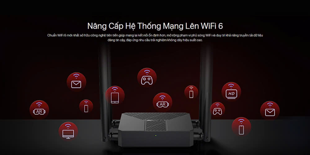 Bộ phát Wifi Mercusys MR62X ( Router ) WiFi 6 AX1500 Băng Tần Kép - Hàng Chính Hãng