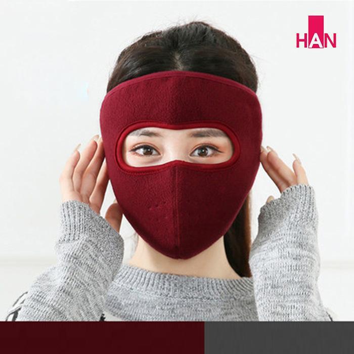 Khẩu trang ninja vải nỉ dán gáy che kín tai chống nắng chạy xe phượt nam nữ hè