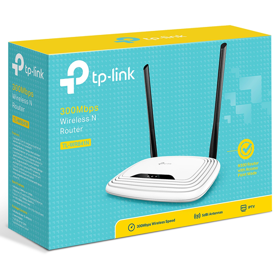 TP-Link TL-WR841N - Router Wifi Chuẩn N Tốc Độ 300Mbps - Hàng Chính Hãng