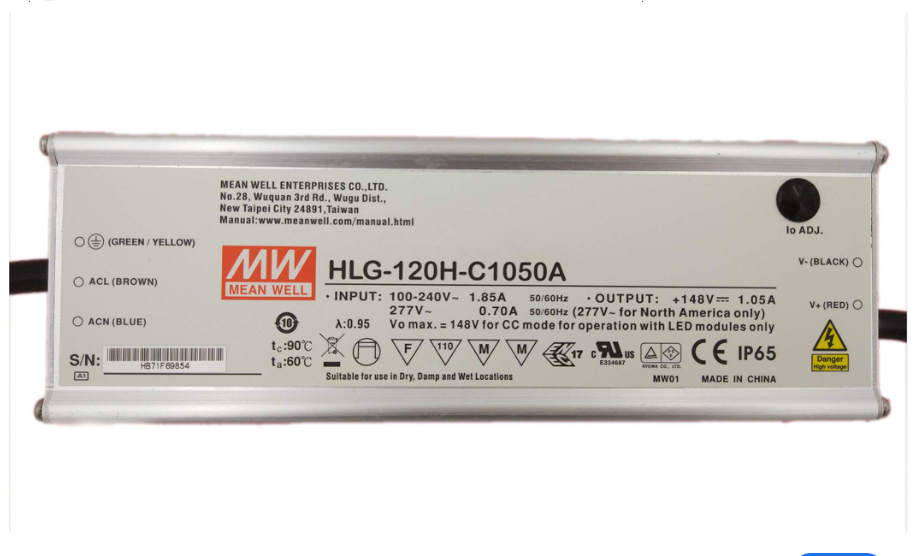 Nguồn Meanwell HLG-120H-C1050A Hàng nhập khẩu