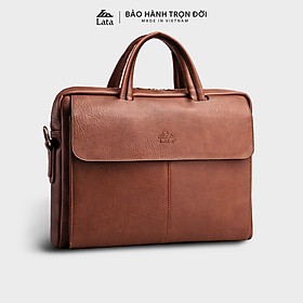 Cặp Công Sở Lata ( Thời trang nam basic đựng laptop 15 inch - Cặp da CA21 )