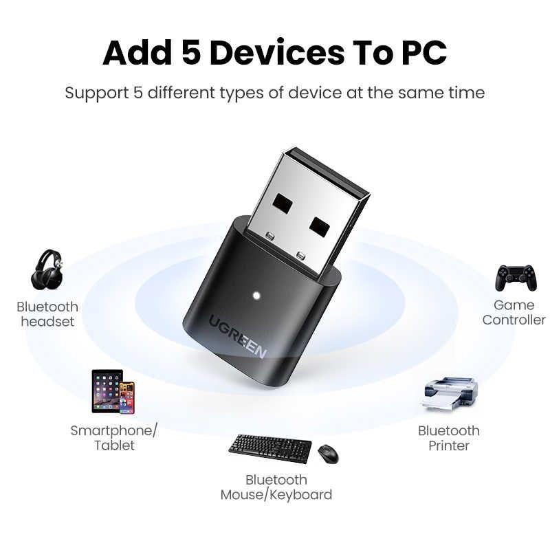 Ugreen UG80889cm390TK 5.0 màu Đen USB nhận Bluetooth - HÀNG CHÍNH HÃNG