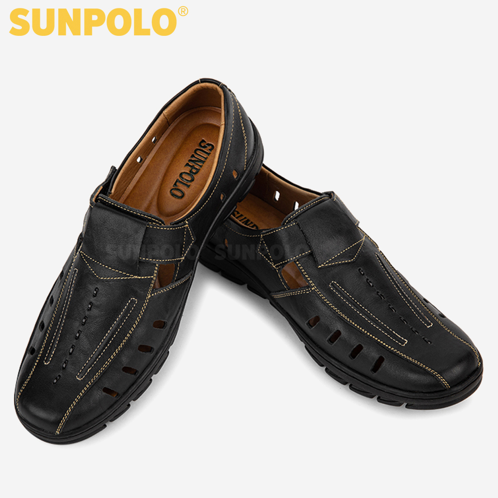 Giày Rọ Nam Da Bò SUNPOLO STA681 (Đen, Nâu)