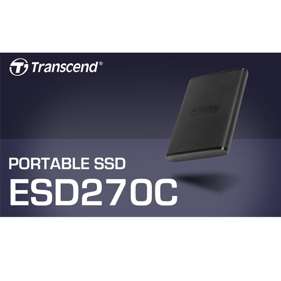 Ổ cứng gắn ngoài SSD Transcend ESD270C 500GB USB 3.1 Gen 2 type C - Hàng Chính Hãng