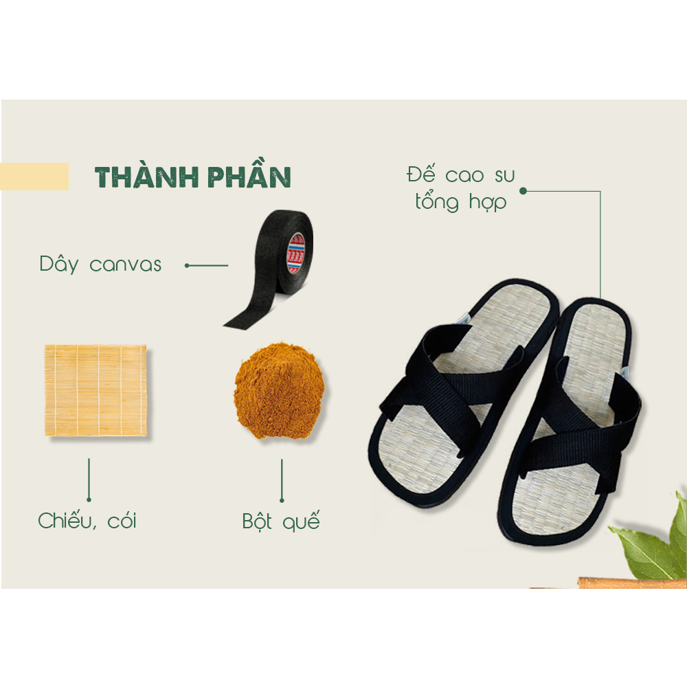 Dép chiếu Hương Quế DCQ-24 rất bền, thoải mái khi đi bộ