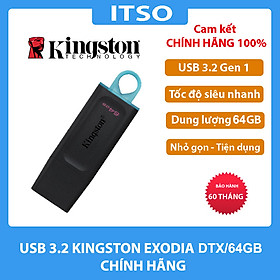 USB Kingston 64GB DataTraveler Exodia(DTX/64GB) - Hàng chính hãng