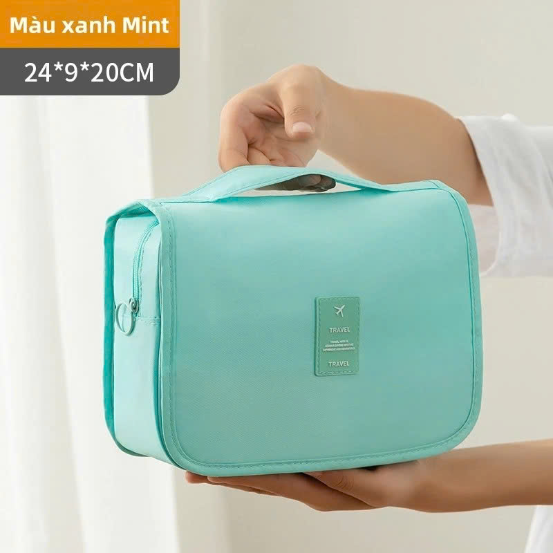Túi Đựng Đồ Cá Nhân Du Lịch , Túi Đựng Mỹ Phẩm Kiểu Hàn Quốc MÀU XANH ĐẬM